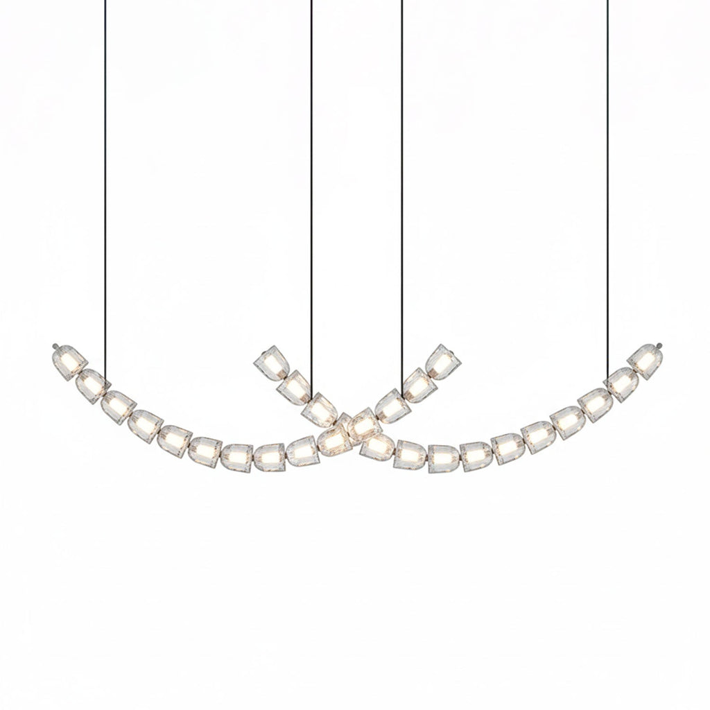 The Gabriel Curved LED Chandelier | Custom Size & Made-to-Order Lighting for Luxury Homes & Commercial Spaces