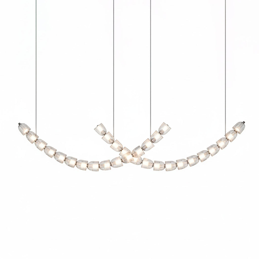 The Gabriel Curved LED Chandelier | Custom Size & Made-to-Order Lighting for Luxury Homes & Commercial Spaces