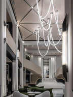 The Gabriel Curved LED Chandelier | Custom Size & Made-to-Order Lighting for Luxury Homes & Commercial Spaces