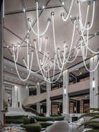 The Gabriel Curved LED Chandelier | Custom Size & Made-to-Order Lighting for Luxury Homes & Commercial Spaces