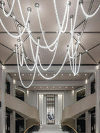 The Gabriel Curved LED Chandelier | Custom Size & Made-to-Order Lighting for Luxury Homes & Commercial Spaces