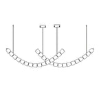 The Gabriel Curved LED Chandelier | Custom Size & Made-to-Order Lighting for Luxury Homes & Commercial Spaces