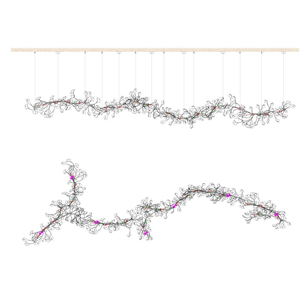 Gingko Chandelier E