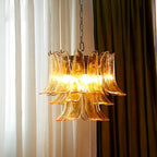 Glass Leaf Chandelier