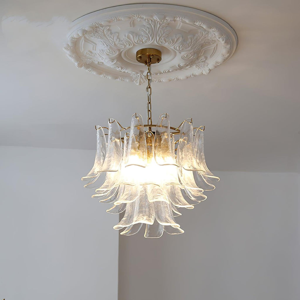Glass Leaf Chandelier