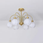 Glass Pumpkin Gold Chandelier