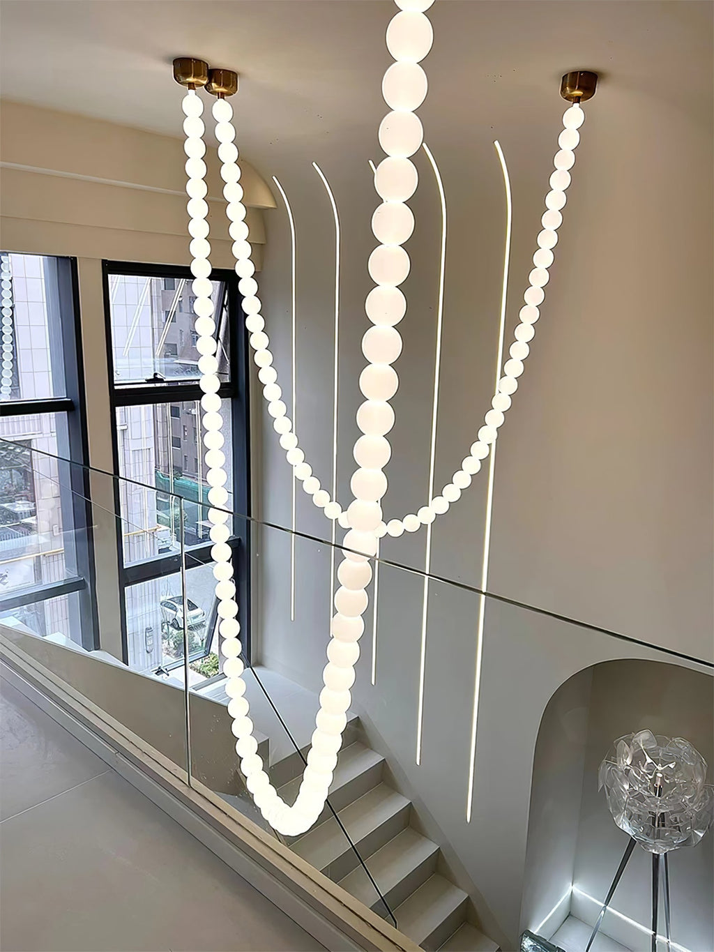Pearl Necklace Balls Chandelier