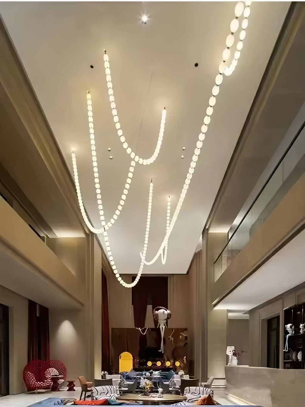 Pearl Necklace Balls Chandelier