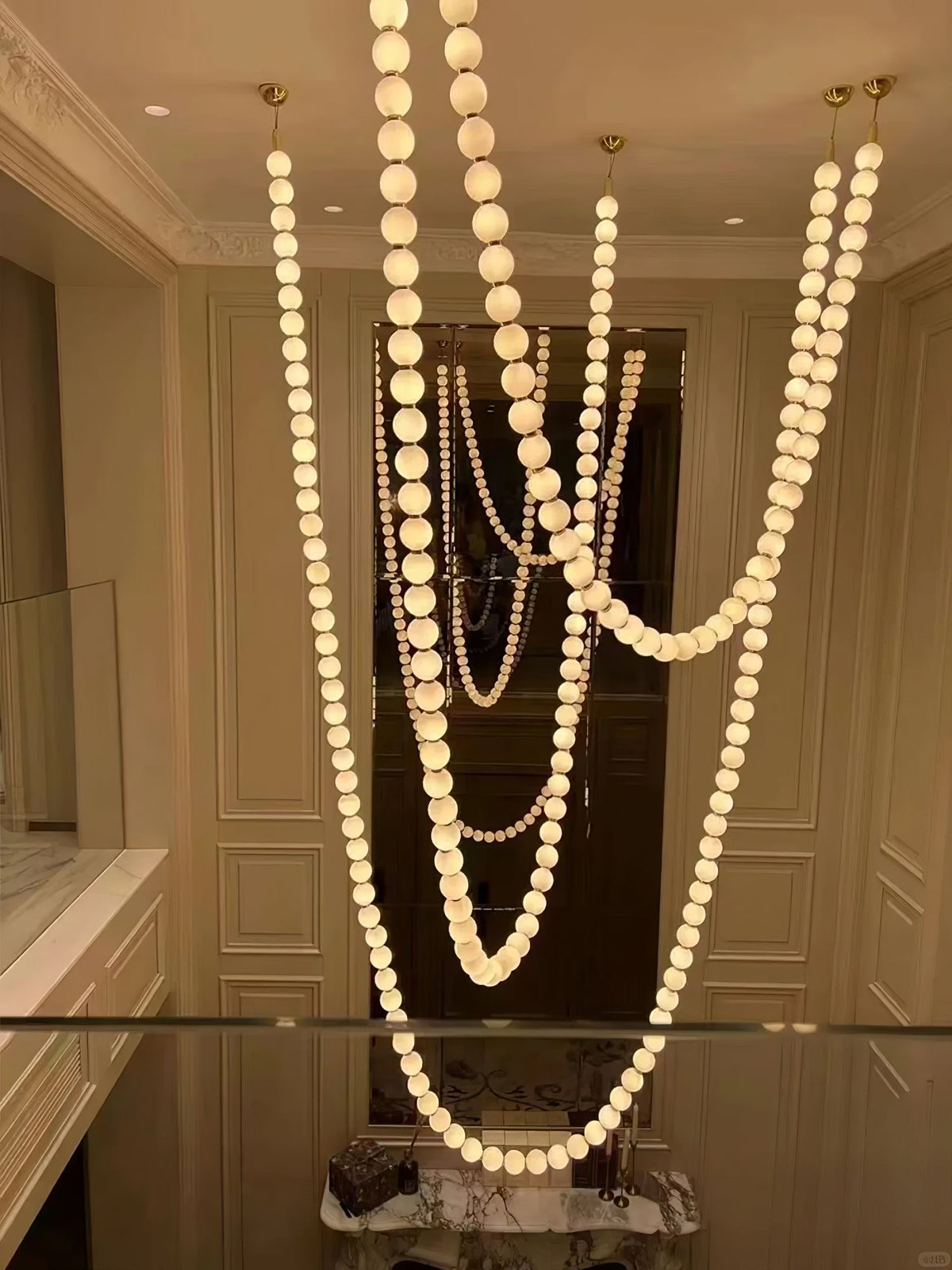 Pearl Necklace Balls Chandelier