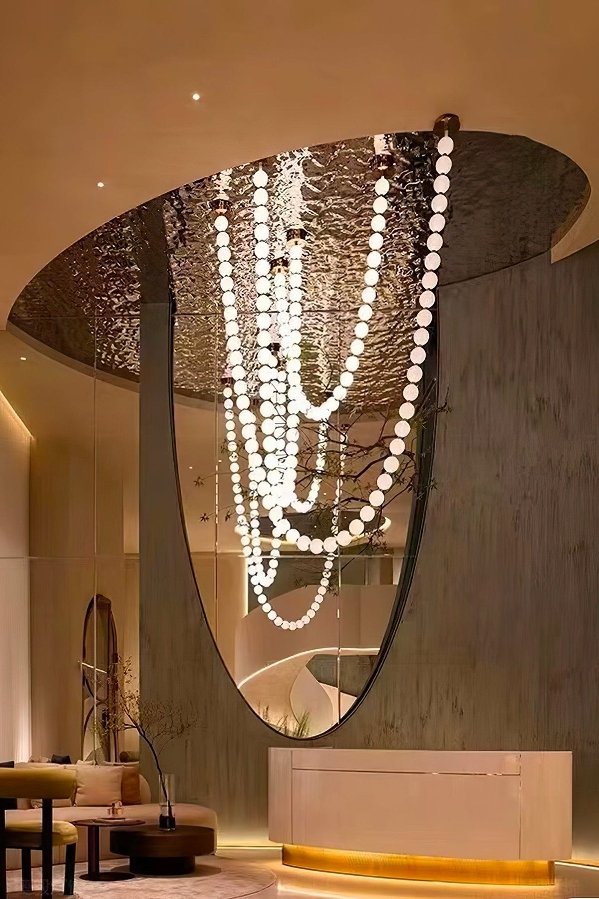 Pearl Necklace Balls Chandelier