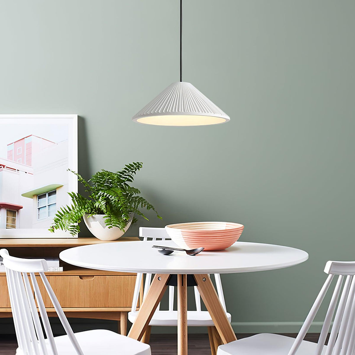 Hat Resin Pendant Lamp