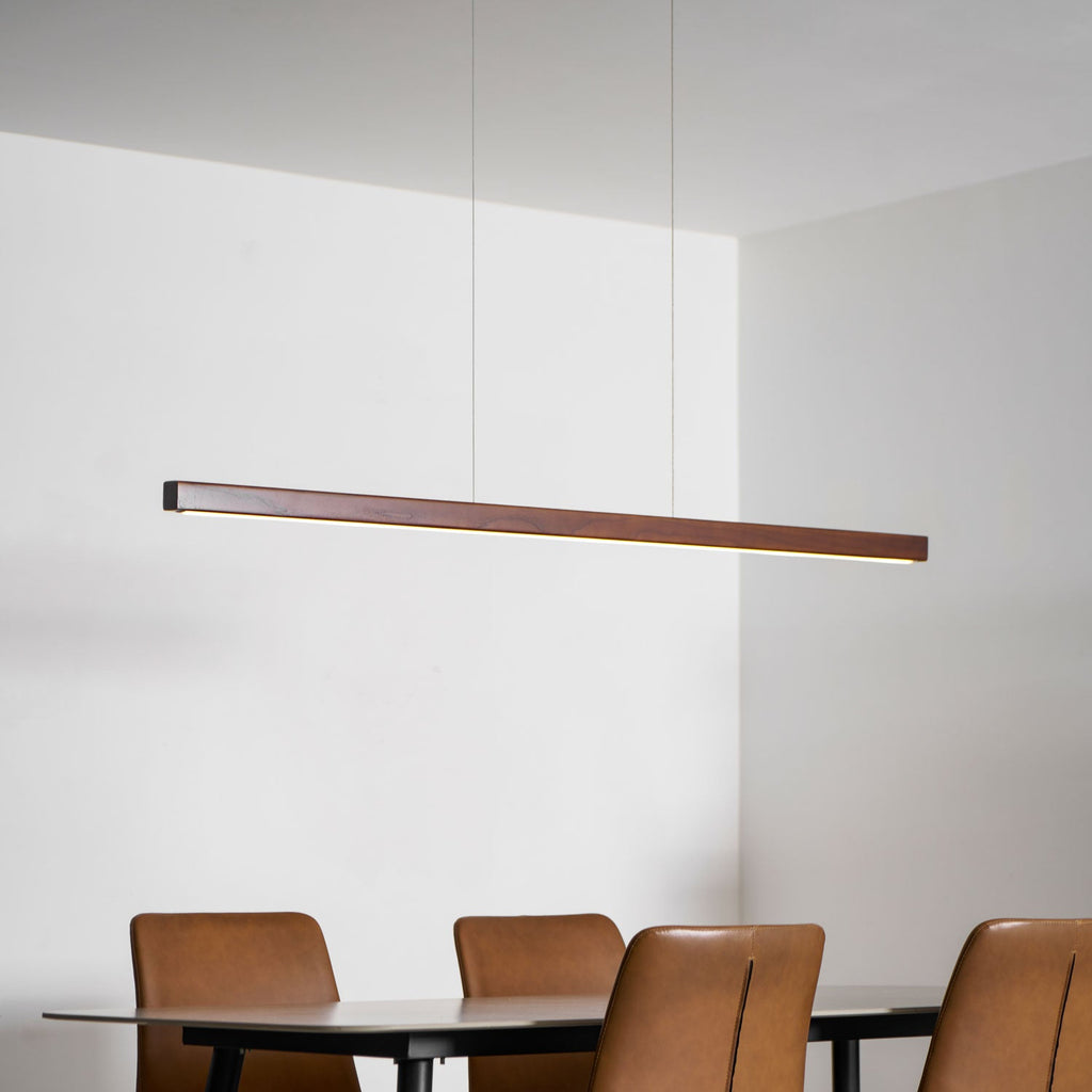 Linear Wooden Pendant Light