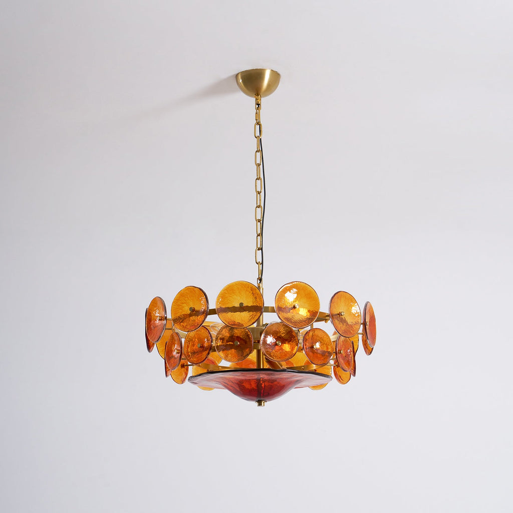 Solaris Disc Glass Chandelier