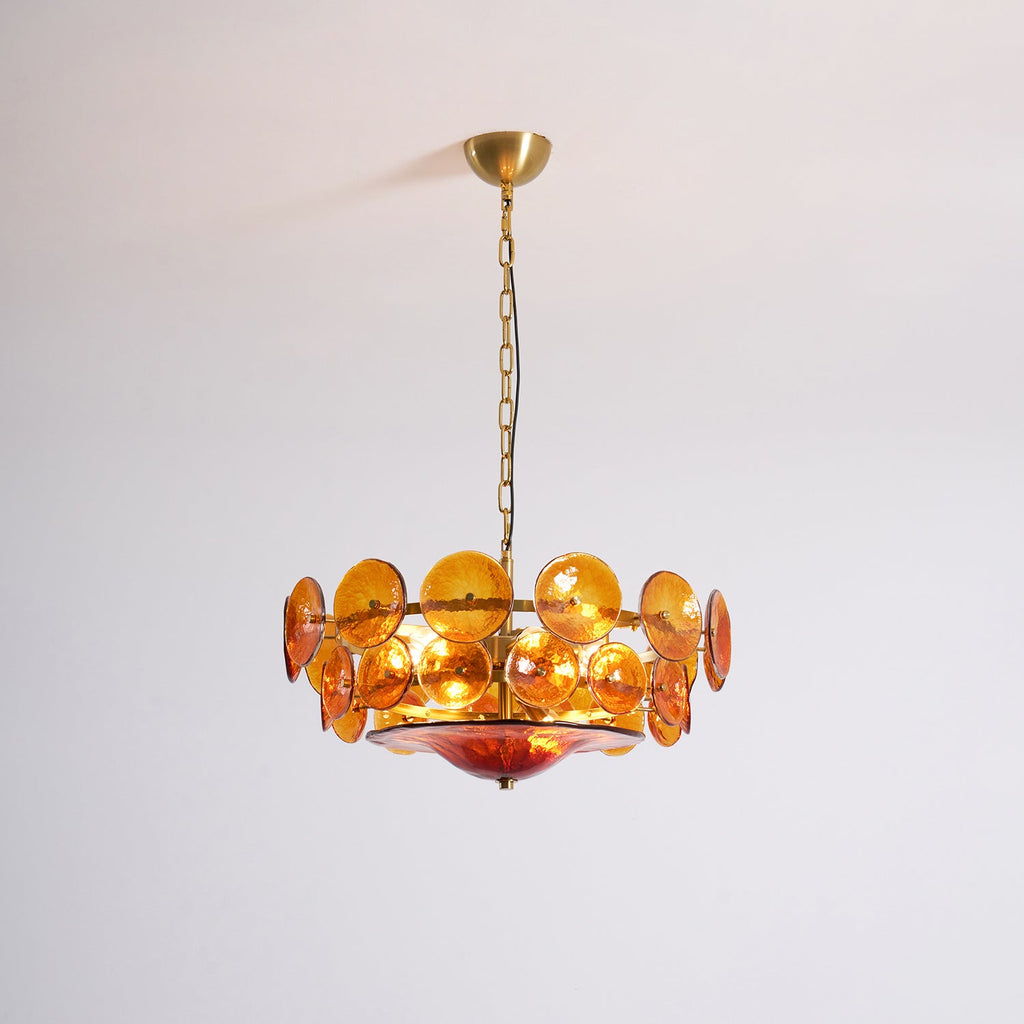 Solaris Disc Glass Chandelier