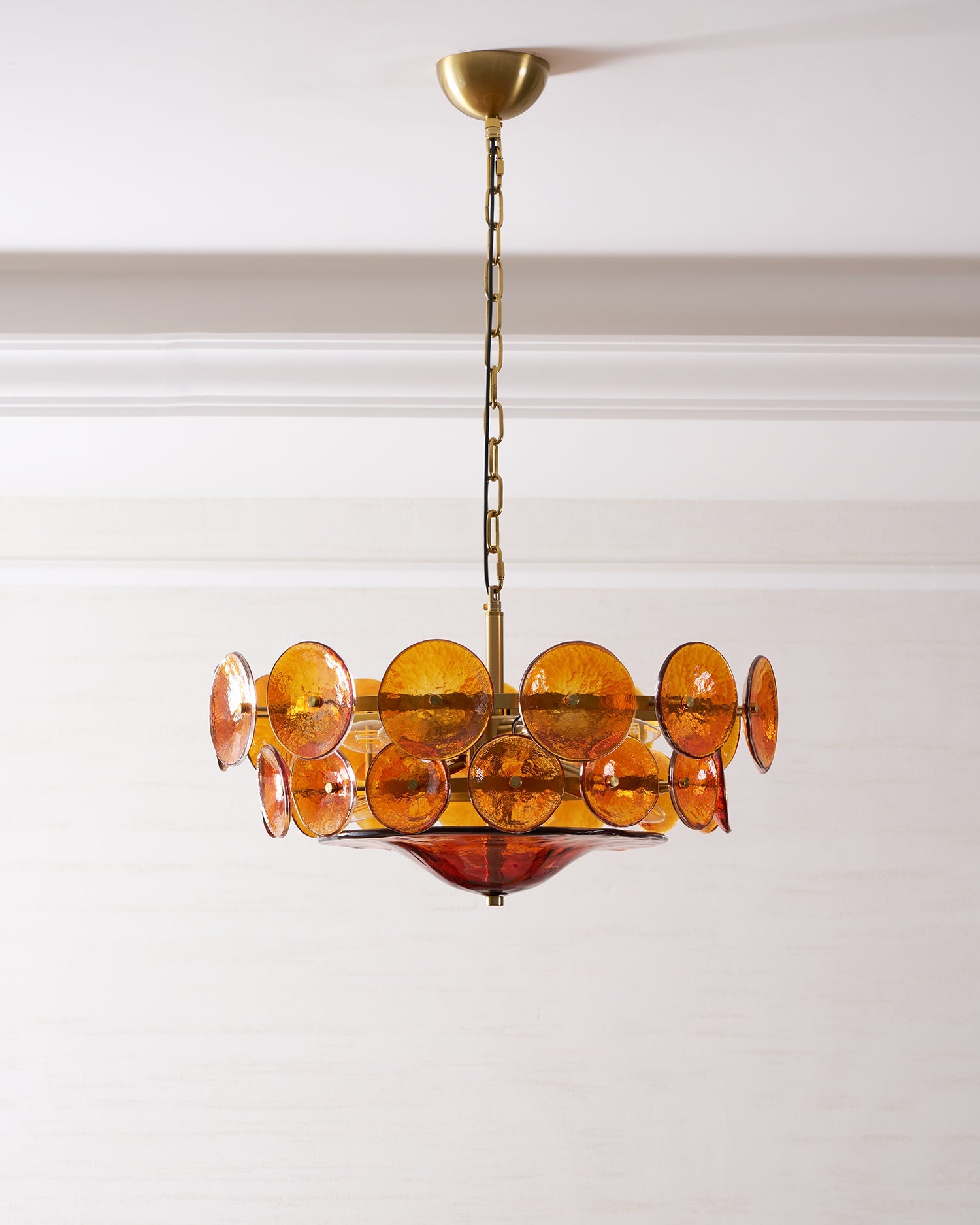 Solaris Disc Glass Chandelier