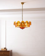 Solaris Disc Glass Chandelier