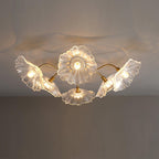 Lotus Leaf Glass Ceiling Lamp