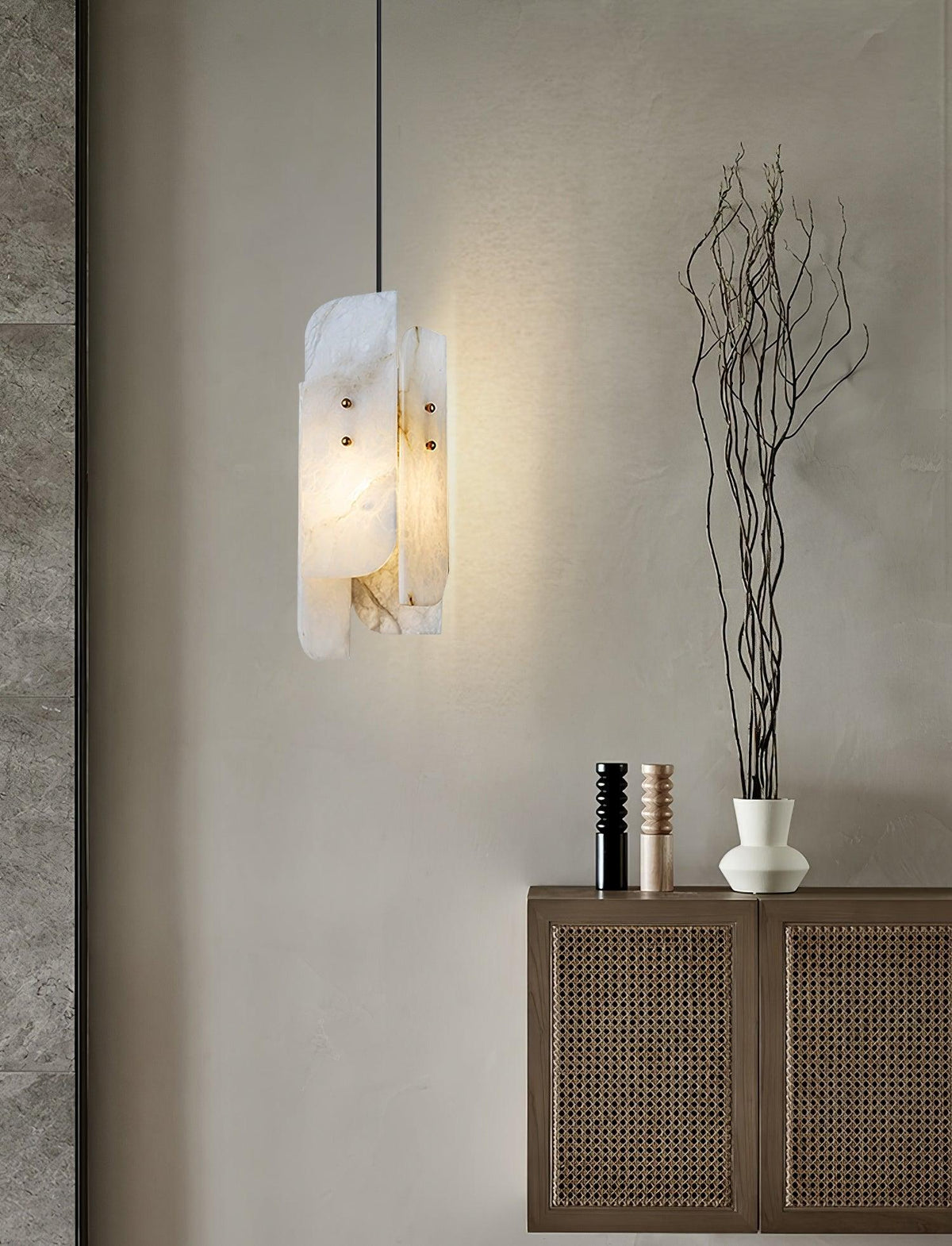 Megalith Mini Alabaster Pendant Light