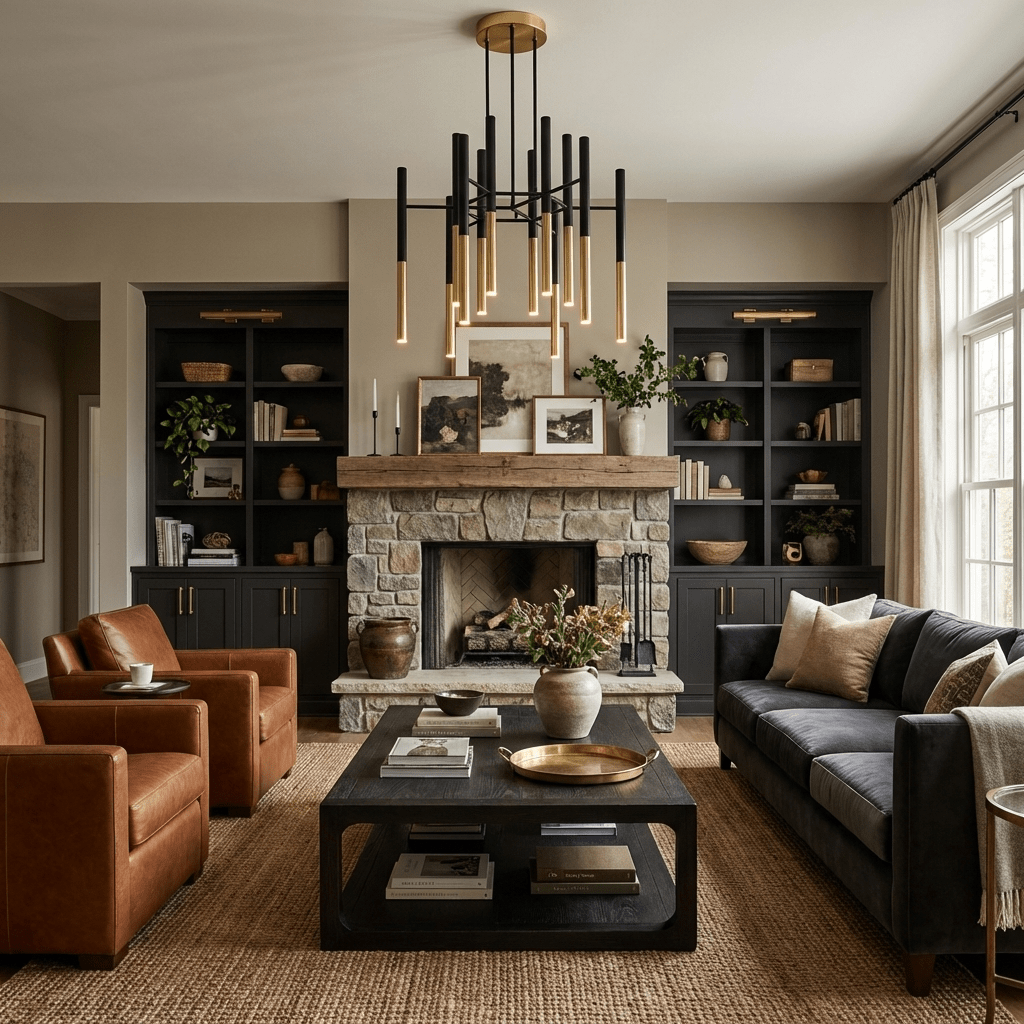 Metal Tubular Chandelier