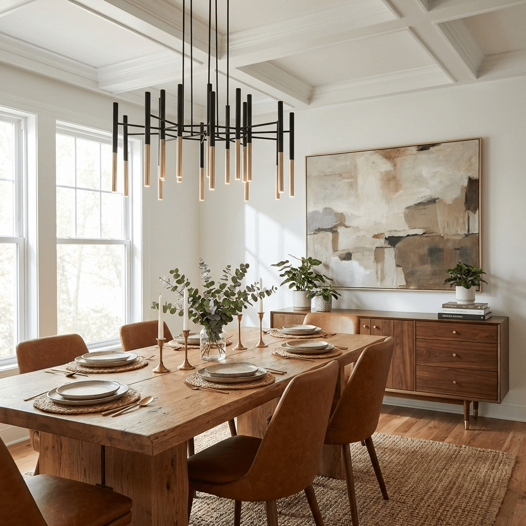 Metal Tubular Chandelier