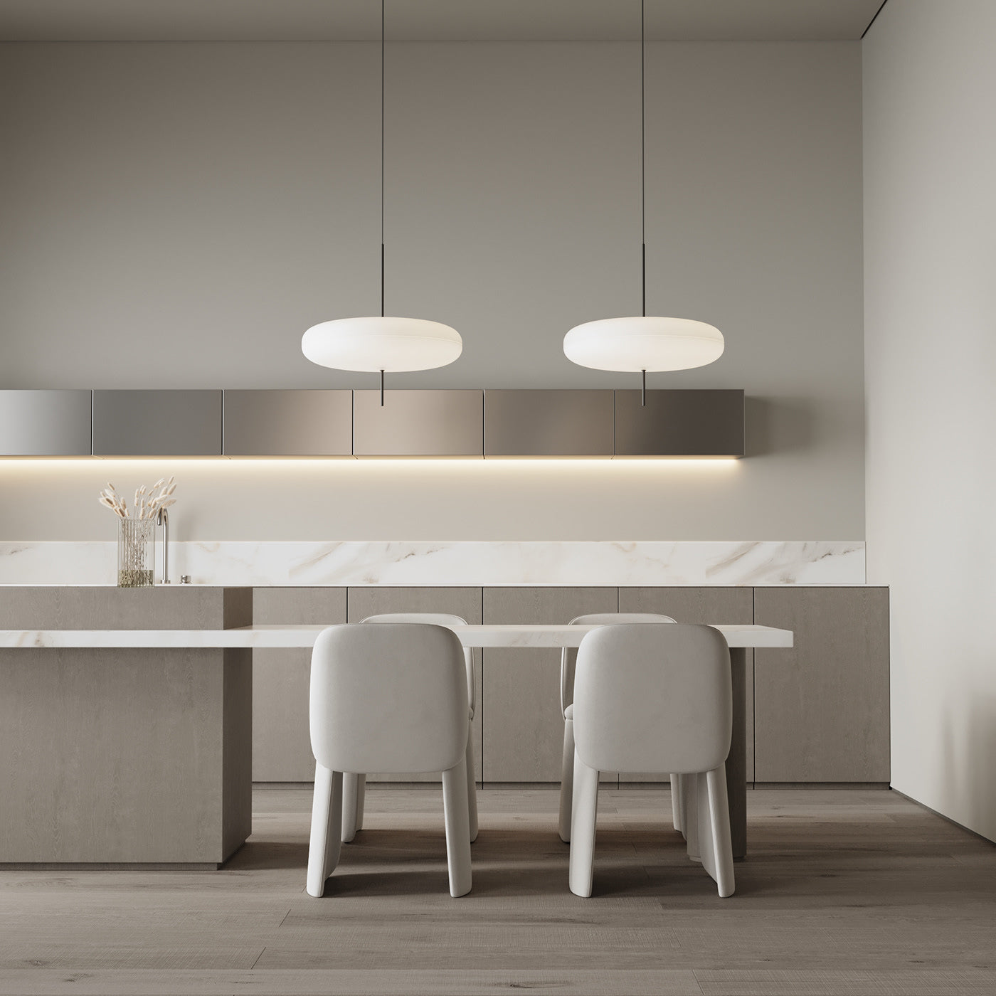 Opal Disc Suspension Lamp