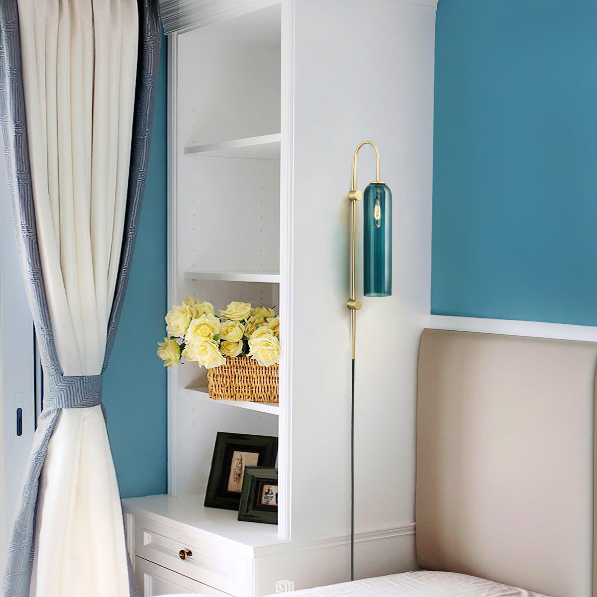 Modern Glass Plug-In Wall Lamp