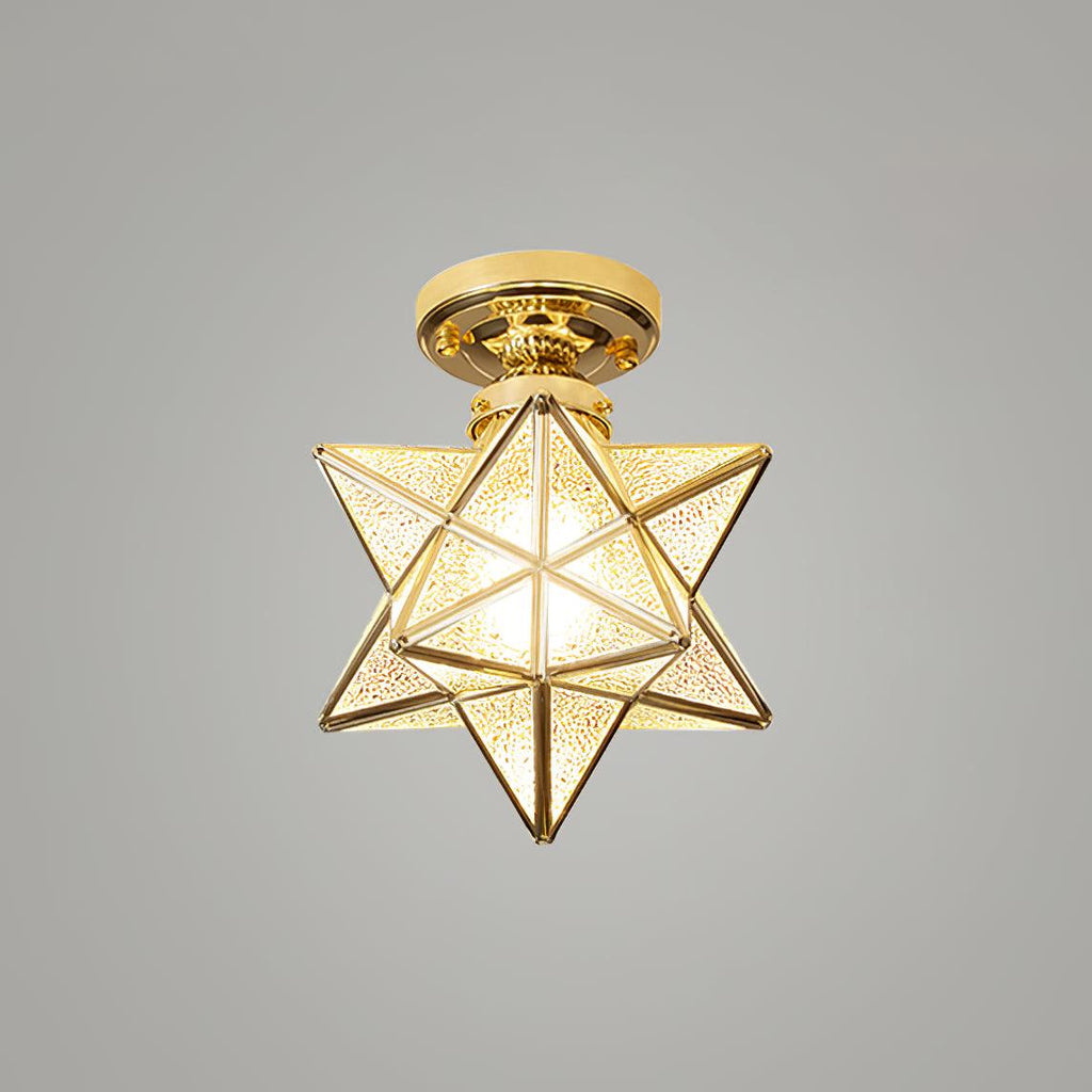 Brass Star Ceiling Light 7.9 Inch