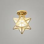 Brass Star Ceiling Light 7.9 Inch