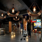 Nautical Industrial Style Wooden Chandelier