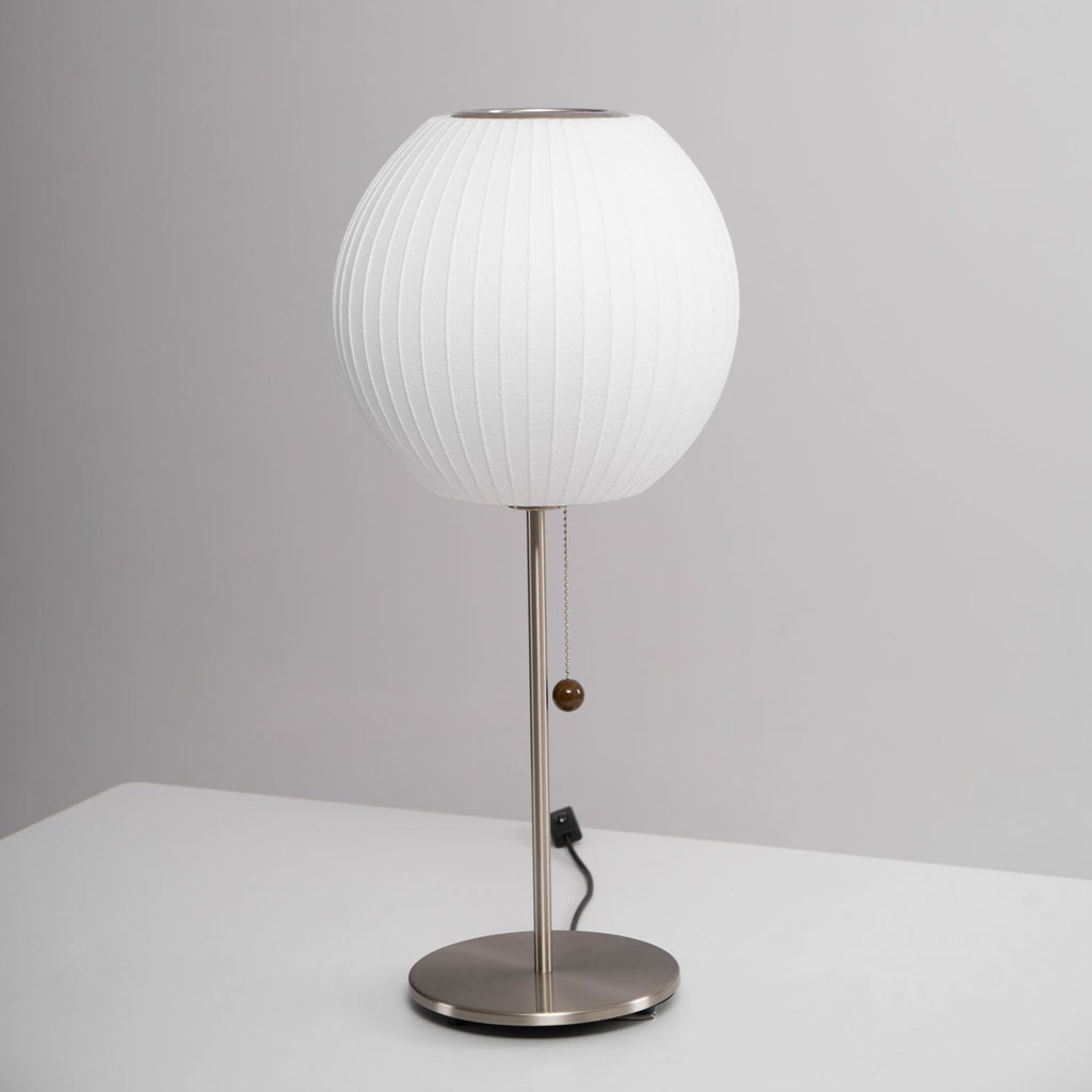 Faux Silk Bubble Table Lamp