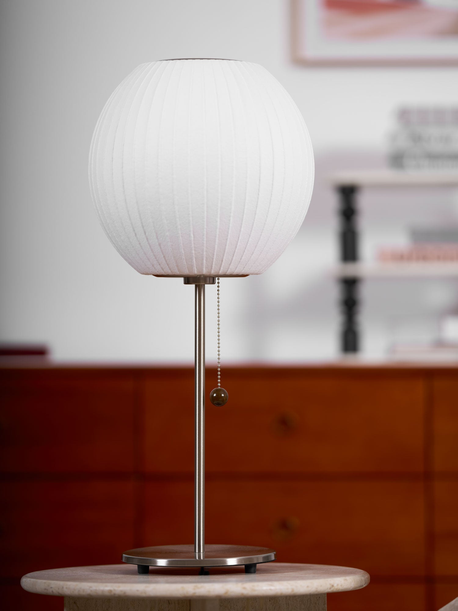 Faux Silk Bubble Table Lamp