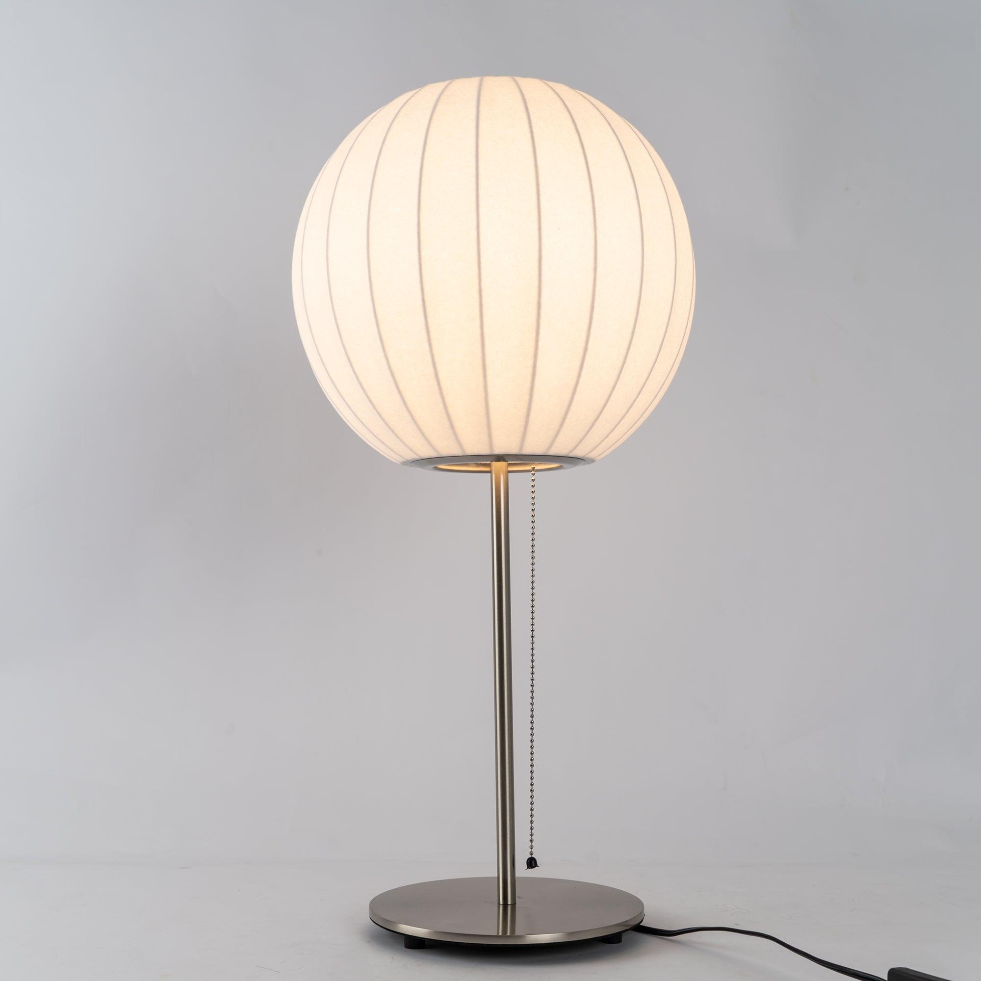 Faux Silk Bubble Table Lamp
