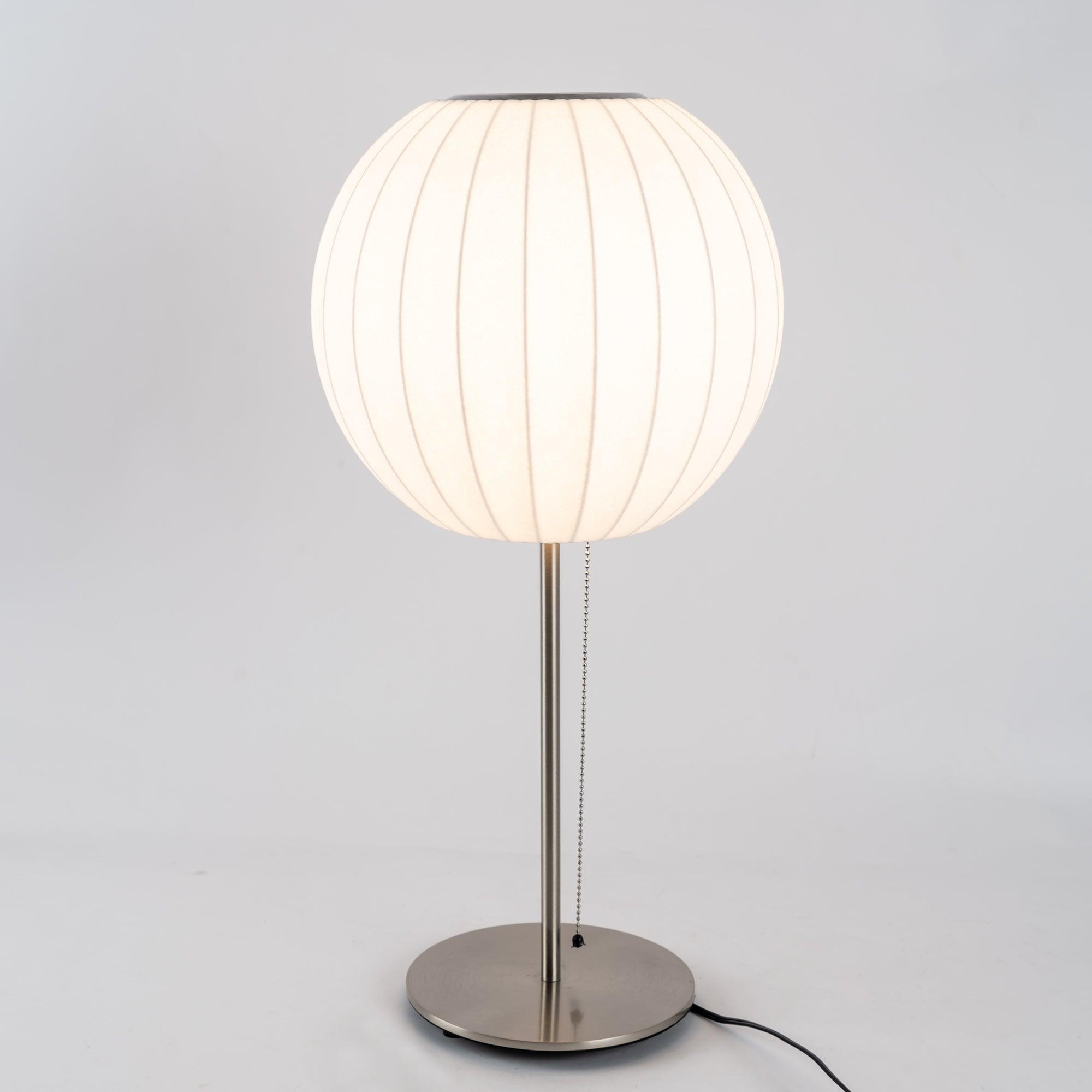 Faux Silk Bubble Table Lamp