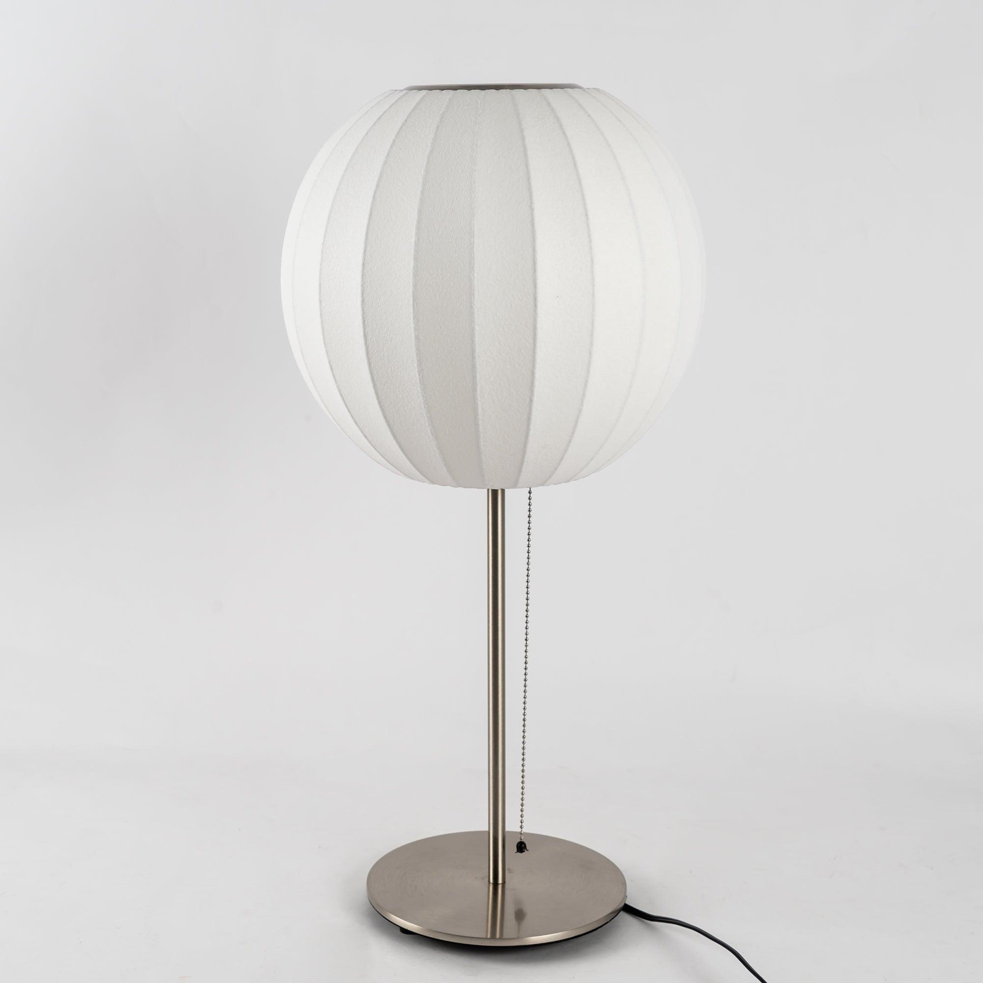 Faux Silk Bubble Table Lamp