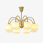 Orchids Brass Chandelier
