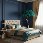 Ostrich Feather Brass Floor Lamp