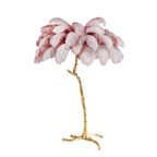 Ostrich Feather Brass Floor Lamp