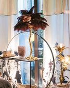 Ostrich Feather Table Lamp