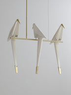 Paper Crane Bird LED Chandelier