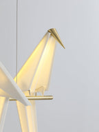 Paper Crane Bird LED Chandelier