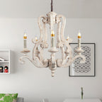 Parrotuncle Wooden Candle Chandelier