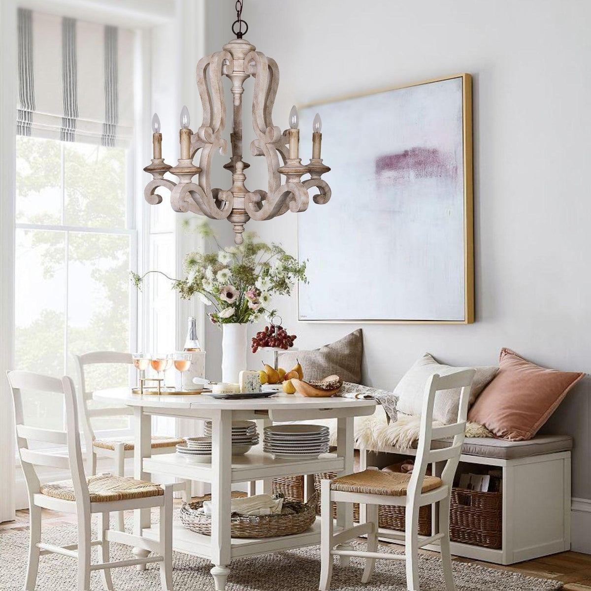 Parrotuncle Wooden Candle Chandelier