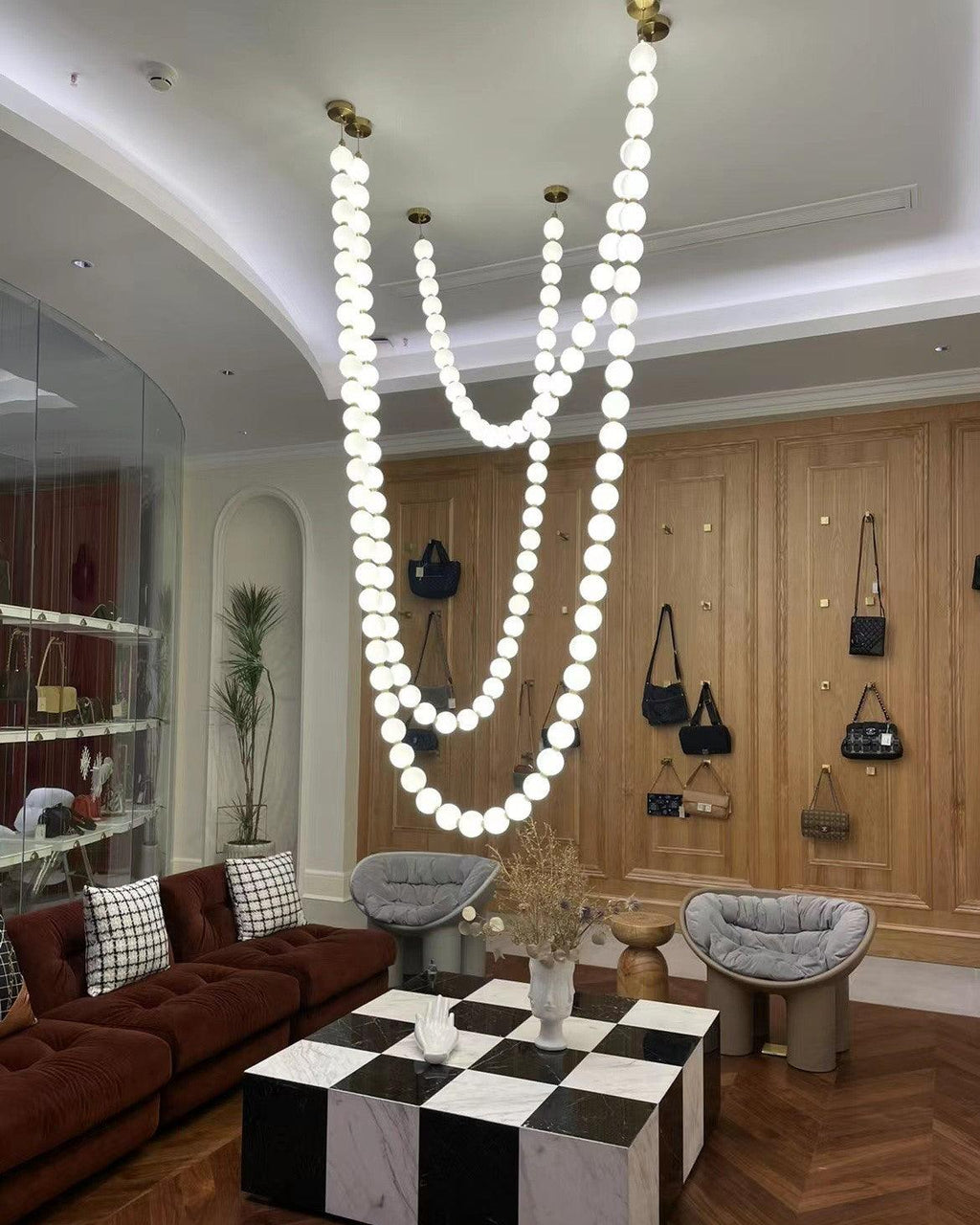 Pearl Necklace Balls Chandelier