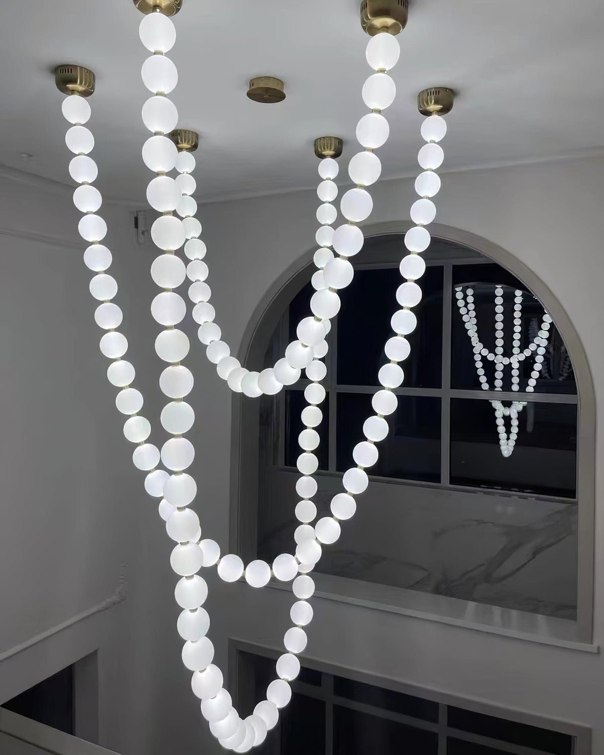 Pearl Necklace Balls Chandelier