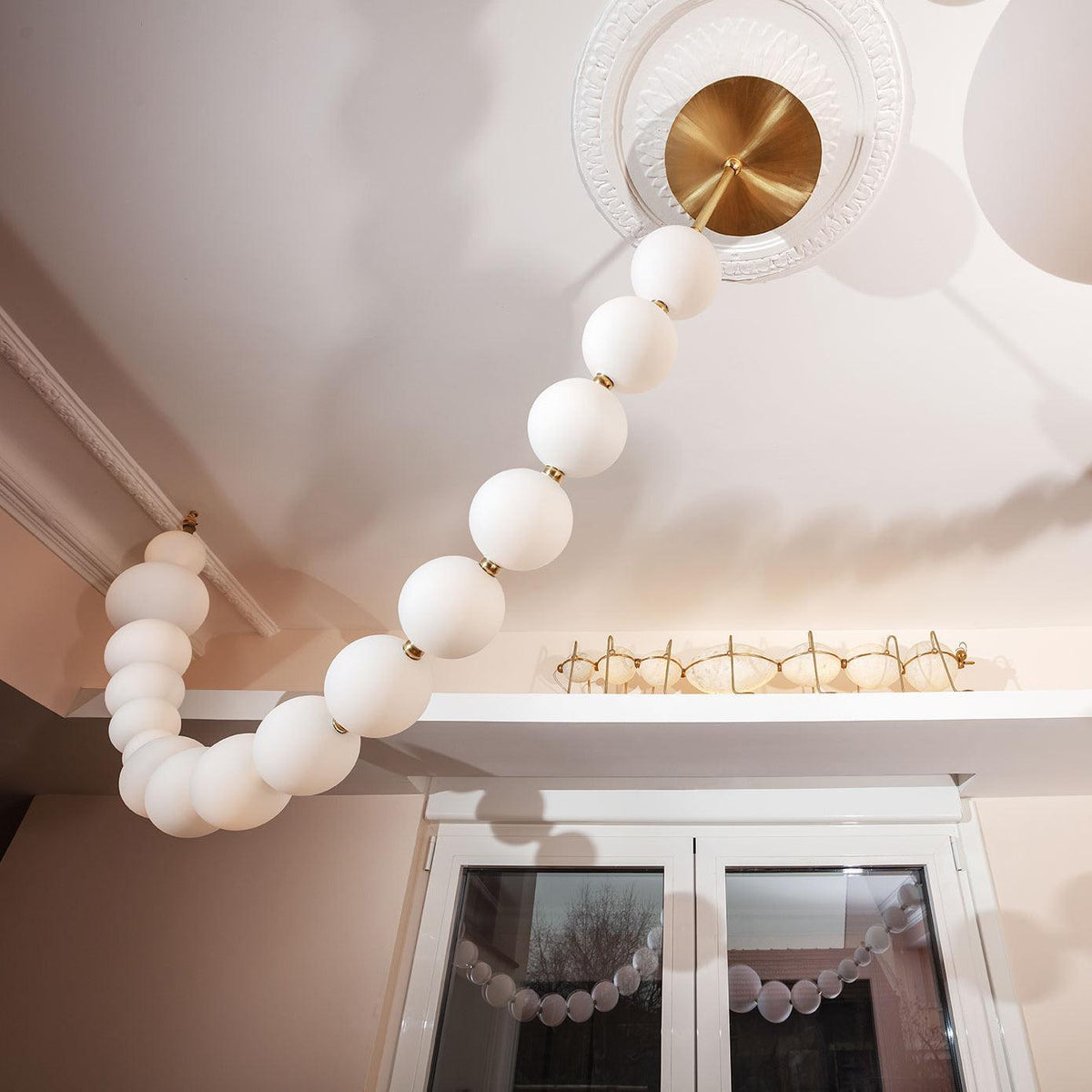 Pearl Necklace Balls Chandelier