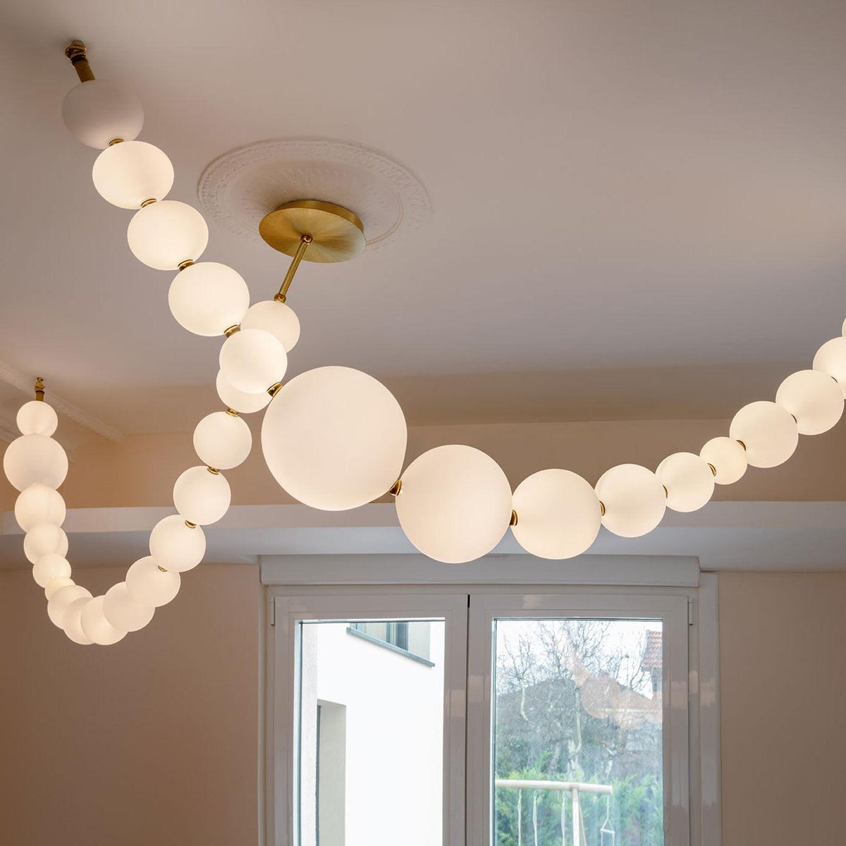 Pearl Necklace Balls Chandelier