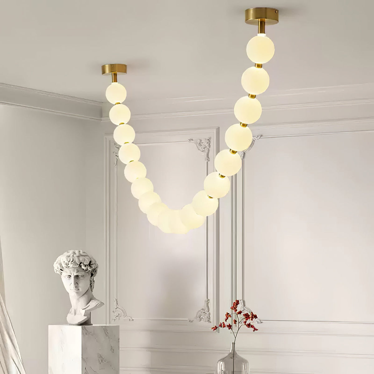 Pearl Necklace Balls Chandelier