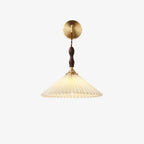 Pleated Wooden Wall Lamp