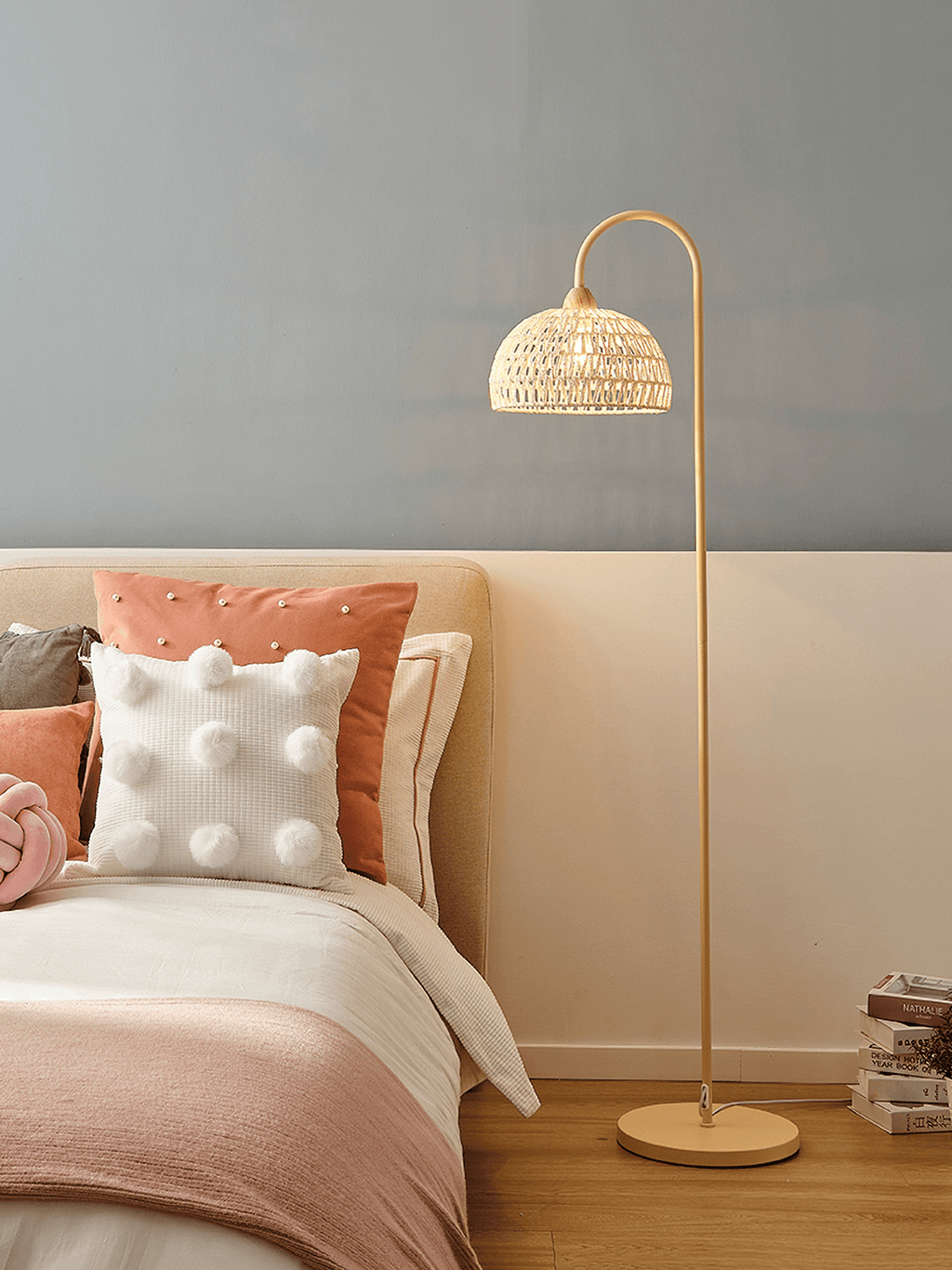 Rattan Arch Floor Lamp