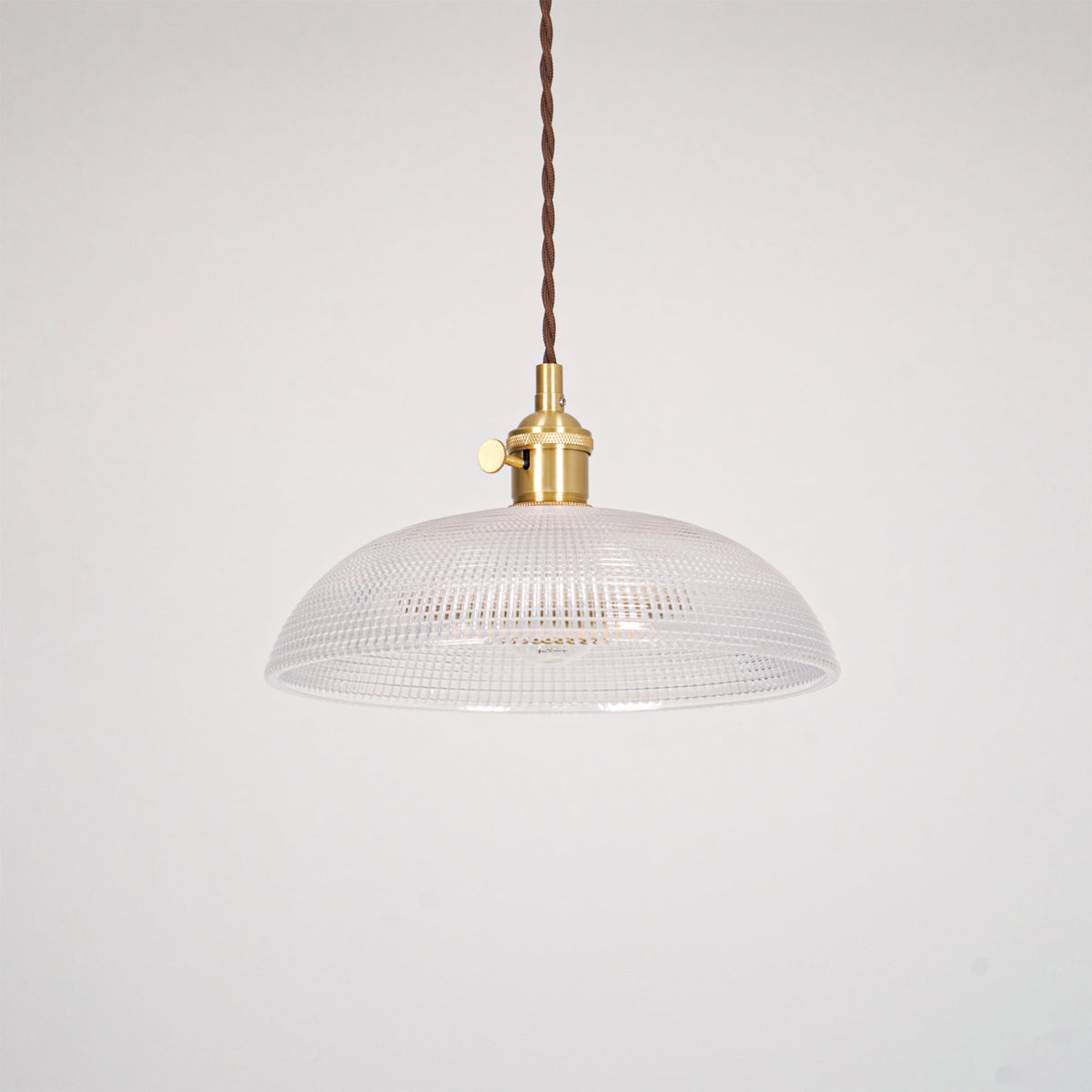 Ribbed Spiral Pendant Light